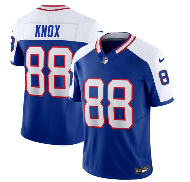 Men's Buffalo Bills #88 Dawson Knox Blue/White 2023 F.U.S.E. Throwback Vapor Untouchable Limited Football Stitched Jersey